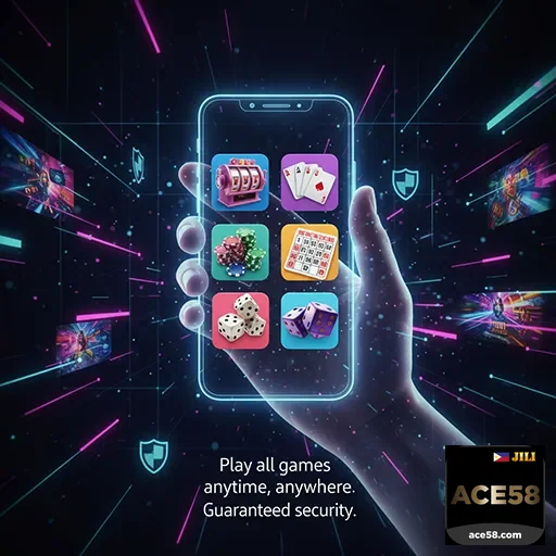 Filipino player enjoying ace58 mobile casino gaming